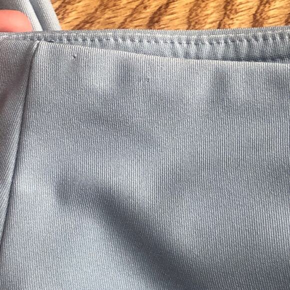 Cali Mesh Panel Light Blue Capri Yoga Workout Leggings Pants Size S fit like XS - Picture 9 of 9